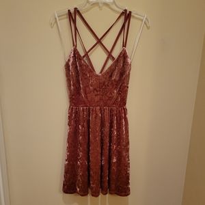 Mauve velvet dress